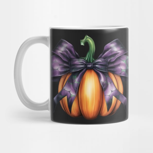 Fall Pumpkin with Big silk Bow by LaartStudio